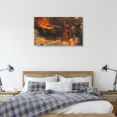 Beerdigung eines Wikens (durch Frank Dicksee) Leinwanddruck (Insitu (Schlafzimmer))