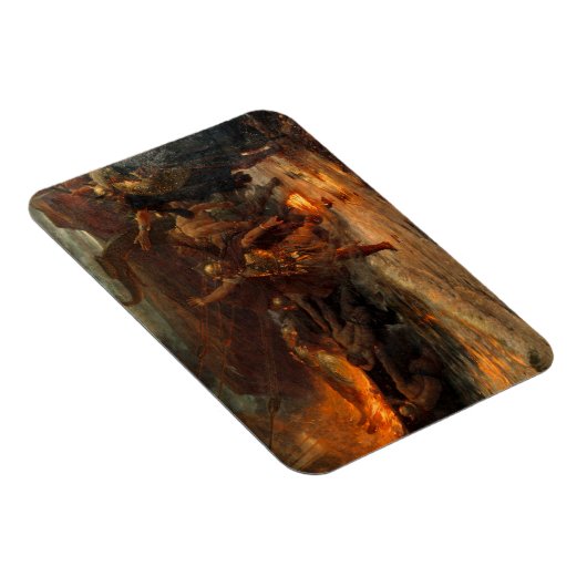 Beerdigung eines Wikens (durch Frank Dicksee) Magnet (Rechte Seite)