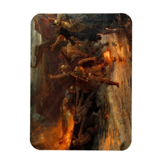 Beerdigung eines Wikens (durch Frank Dicksee) Magnet (Vertikal)