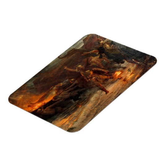 Beerdigung eines Wikens (durch Frank Dicksee) Magnet (Linke Seite)