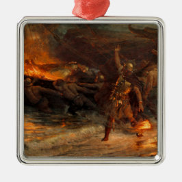 Beerdigung eines Wikens (durch Frank Dicksee) Ornament Aus Metall