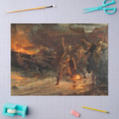 Beerdigung eines Wikens (durch Frank Dicksee) Seidenpapier (Basteln)