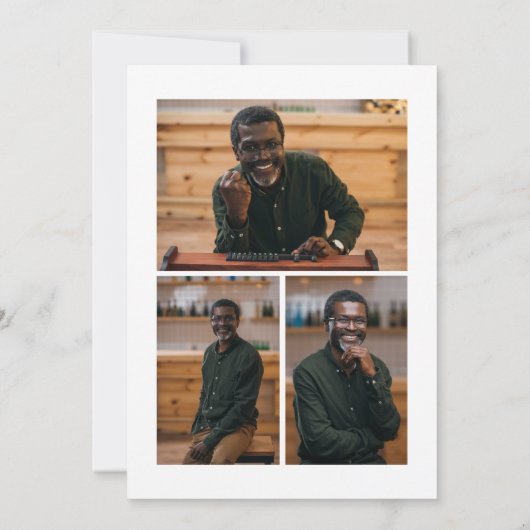 Beerdigung Einfach Moderne Schwarz und Weiß | 4 FO Einladung (Rückseite)