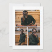 Beerdigung Einfach Moderne Schwarz und Weiß Christ Einladung (Rückseite)