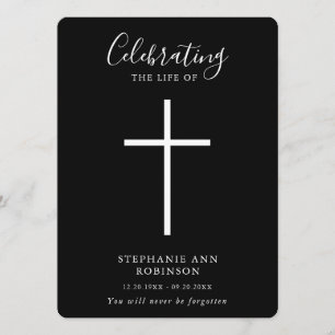 Beerdigung Einfache Schwarz-weiße Dienstordnung Programm