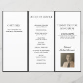 Beerdigung Einfaches Elegantes Foto (Rückseite)