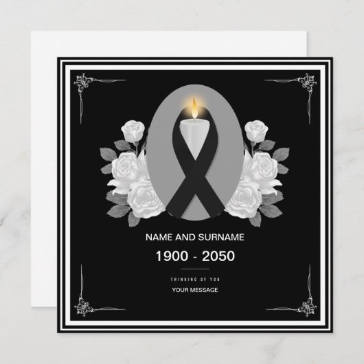 Beerdigung Einladung (Vorne/Hinten)