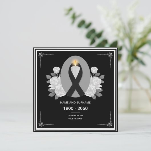 Beerdigung Einladung (Stehend Vorderseite)