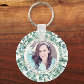 Beerdigung Eukalyptus Personalisiertes Foto Gedenk Schlüsselanhänger (Vorderseite)