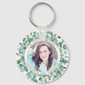 Beerdigung Eukalyptus Personalisiertes Foto Gedenk Schlüsselanhänger (Rückseite)