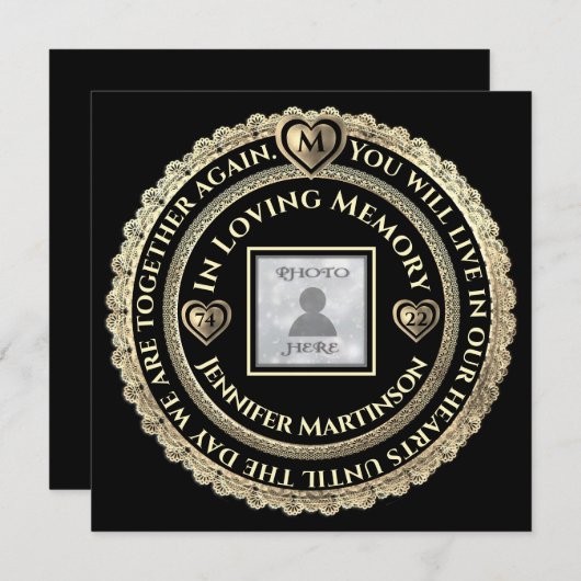 Beerdigung/Feier der Einladung zum Leben (Vorne/Hinten)