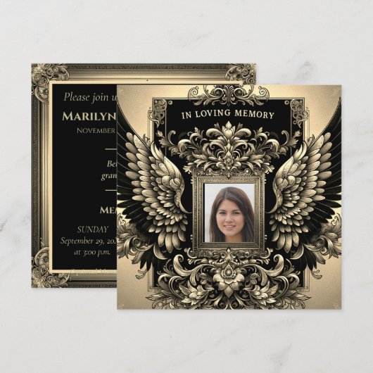 Beerdigung/Feier der Einladung zum Leben (Vorne/Hinten)