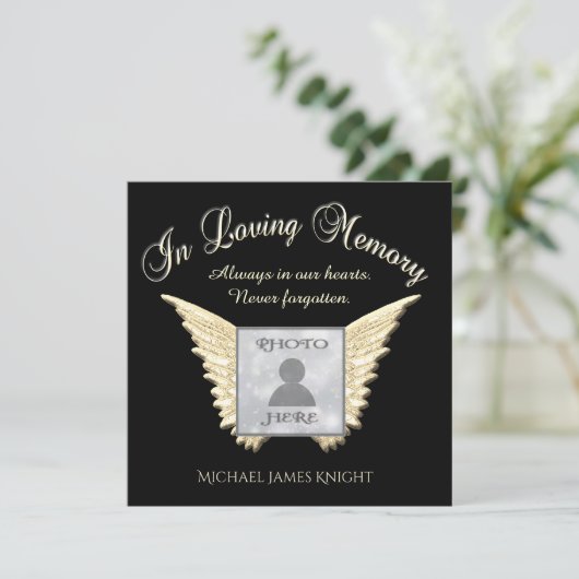 Beerdigung/Feier über das Leben Einladung (Stehend Vorderseite)