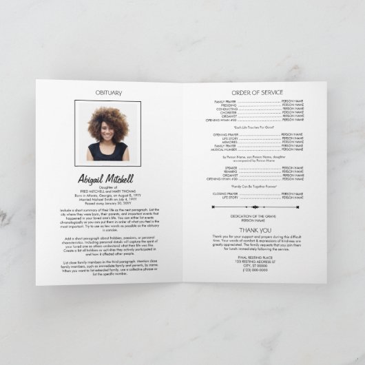 Beerdigung | Feiern der Reise | RP0016 Programm (Innenseite)