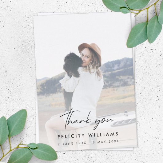 Beerdigung | Feiern zum Beileid des Lebens Dankeskarte