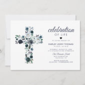 Beerdigung | Feiern zum Blauen Kreuz des Lebens Einladung (Vorderseite)