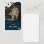 Beerdigung floraler Pray Card mit 1 Foto Option Visitenkarte (Vorne/Hinten)