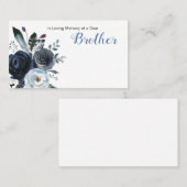 Beerdigung Florist Brother Message Visitenkarte (Vorne/Hinten)