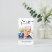 Beerdigung Forever Hearts Foto Cross Gebet Karte (Stehend Vorderseite)