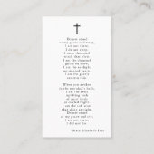 Beerdigung Forever Hearts Foto Cross Gebet Karte (Rückseite)