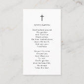 Beerdigung Forever Hearts Foto Cross Gebet Karte (Rückseite)