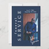 Beerdigung-Foto-Beerdigungsprogramm der Marine Einladung (Vorderseite)