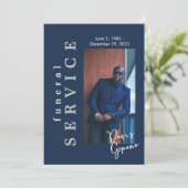 Beerdigung-Foto-Beerdigungsprogramm der Marine Einladung (Stehend Vorderseite)