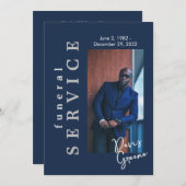 Beerdigung-Foto-Beerdigungsprogramm der Marine Einladung (Vorne/Hinten)