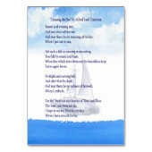 Beerdigung Foto Beileid Gedenkkarte Tischnummer (Rückseite)