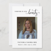 Beerdigung Foto Beileid Trauer Dankeschön Karte (Vorderseite)