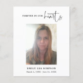 Beerdigung Foto Beileid Trauer Dankeschön Karte (Vorderseite)