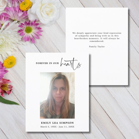 Beerdigung Foto Beileid Trauer Dankeschön Karte