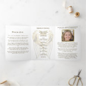 Beerdigung Foto Collage mit Dienstorden Dreifach-gefaltete Programmkarte (Innenseite)