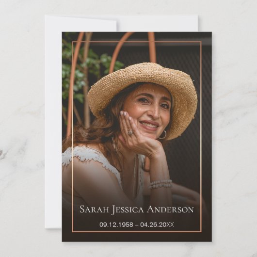 Beerdigung Foto Danke Karte (Vorderseite)