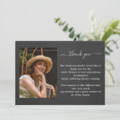 Beerdigung Foto Danke Karte (Stehend Vorderseite)