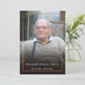 Beerdigung Foto Danke Karte (Stehend Vorderseite)