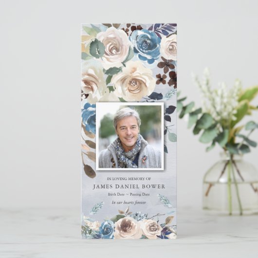 Beerdigung Foto des Lebens Dankeschön Karte (Stehend Vorderseite)