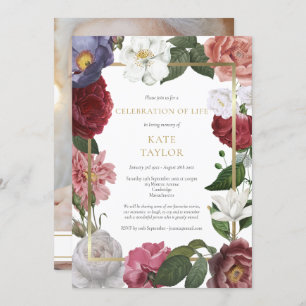 Beerdigung Foto Feier des Lebens Einladung