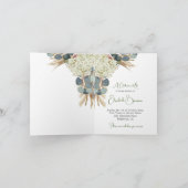 Beerdigung Foto floral Elegant Eukalyptus Foliage Einladung (Innenseite)