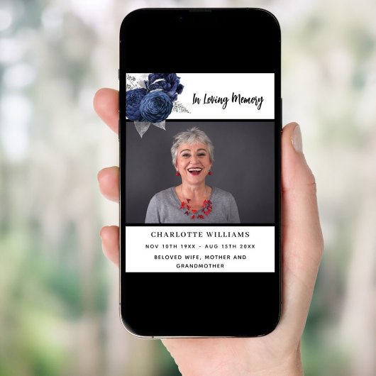 Beerdigung Foto Floraliner Empfang Poster