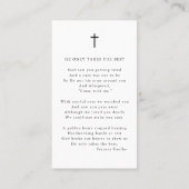 Beerdigung Foto für immer Herz Cross Gebet Karte (Rückseite)