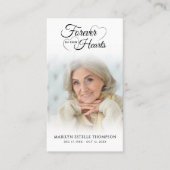 Beerdigung Foto für immer Herz Cross Gebet Karte (Vorderseite)