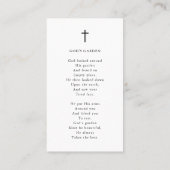 Beerdigung Foto für immer Herz Cross Gebet Karte (Rückseite)