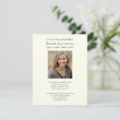 Beerdigung Foto Gebet Religiöse Christlich Karte (Stehend Vorderseite)