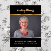 Beerdigung Foto-Gedenkveranstaltung Poster