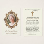 Beerdigung Foto katholische Gedenkkarte (Vorne & Hinten)