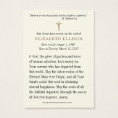 Beerdigung Foto katholische Gedenkkarte (Rückseite)