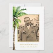 Beerdigung Foto Palme Tree Ein perfektes Wochenend Einladung (Rückseite)