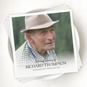 Beerdigung-Foto Personalisierte Gedenkstätte Serviette