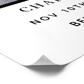 Beerdigung Foto schlicht Schwarz-Gedächtnis willko Poster (Ecke)